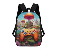 sinyumoney Fantasy Mushroom Land Adventure -2 Sac À Dos Imprimé En 3D, Sac D'école Décontracté Et Tendance Pour Enfants, Sac D'école Pour Garçons, Collégiens 17inch