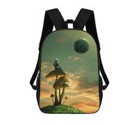 sinyumoney Fantasy Mushroom Landscape Sac À Dos Imprimé 3D Pour Enfants, Sac À Dos Léger Pour Écoliers Et Écoliers, Sac À Goûter Pour La Crèche 17inch