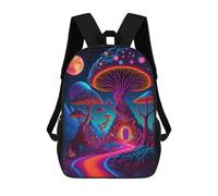 sinyumoney Fantasy Mushroom Village Night Scene Sac À Dos Pour Garçons Et Adolescents, Sacs À Dos Pour Filles, Sacs À Dos Pour Tout-petits, Sacs À Livres Pour L'école Primaire Et Le Collège 17inch