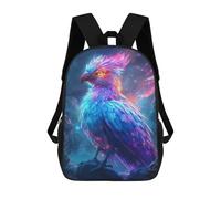 sinyumoney Fantasy Neon Bird Artwork Sac À Dos Scolaire Pour Enfants, 43 Cm (17 Pouces), Imprimé En 3D, Pour Garçons, Élèves Du Primaire Et Du Collège