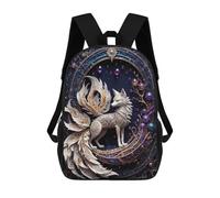 sinyumoney Fantasy Nine Tailed Fox Sacs À Dos Pour Enfants, Cartables Imprimés En 3D, Sacs À Dos Pour Élèves Du Primaire Et Du Collège, Garçons Et Filles 17inch