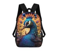 sinyumoney Fantasy Peacock Artwork -1 Sac À Dos Scolaire Imprimé En 3D, Sac À Dos Tendance Pour Enfants, Sac À Dos Pour Garçons, Élèves Du Collège 17inch