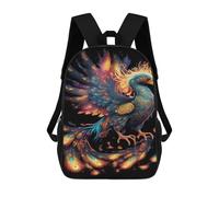 sinyumoney Fantasy Phoenix Artwork Sacs À Dos 17 Pouces Pour Enfants, Sacs D'école Imprimés En 3D Pour Élèves Du Primaire Et Du Collège, Garçons Et Filles