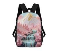 sinyumoney Fantasy Pink Mountain Landscape Sacs À Dos Décontractés Pour Enfants, Sacs D'école Pour Adolescents, Filles Et Garçons, Sacs À Dos Pour Livres 17inch