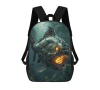 sinyumoney Fantasy Piranha Glowing Sac À Dos Imprimé En 3D Pour Enfants, Sac D'école Grande Capacité, Sac De Voyage, Sac À Livres, Sac À Dos Scolaire Pour Enfants 17inch