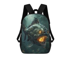 sinyumoney Fantasy Piranha Glowing Sac À Dos Imprimé En 3D Pour Enfants, Sac D'école Grande Capacité, Sac De Voyage, Sac À Livres, Sac À Dos Scolaire Pour Enfants 17inch
