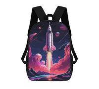 sinyumoney Fantasy Rocket Space Sacs À Dos Scolaires Pour Enfants, Sac D'école Imprimé En 3D Pour Garçons, Élèves Du Primaire Et Du Collège 17inch