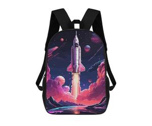 sinyumoney Fantasy Rocket Space Sacs À Dos Scolaires Pour Enfants, Sac D'école Imprimé En 3D Pour Garçons, Élèves Du Primaire Et Du Collège 17inch