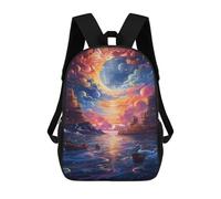 sinyumoney Fantasy Sea Sunset -1 Sacs À Dos Pour Enfants 17inch Sac À Dos Scolaire, Sac D'école Imprimé En 3D Pour Garçons, Élèves Du Primaire Et Du Collège