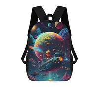 sinyumoney Fantasy Space Voyage Sac À Dos Scolaire Pour Enfants, Imprimé En 3D, Tendance Et Décontracté, Pour Garçons, Élèves Du Primaire Et Du Collège 17inch