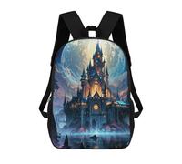 sinyumoney Fantasy Spooky Castle Sac À Dos Scolaire Pour Enfants, Grand Sac À Dos 3D, Cadeau Pour Enfants 17inch