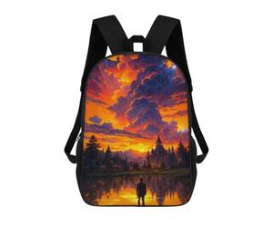 sinyumoney Fantasy Sunset Castle Sacs À Dos Pour Enfants, Cartables, Sacs À Dos Scolaires Imprimés En 3D, Sacs À Dos De Voyage Tendance Pour Enfants (primaire, Collège) 17inch