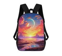 sinyumoney Fantasy Sunset Skyline Sacs À Dos Imprimés En 3D Pour Enfants 17inch Sacs À Dos Tendance Et Décontractés Pour La Journée, Sacs De Voyage, Sacs À Dos D'extérieur Pour Garçons Et Filles