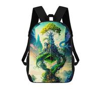 sinyumoney Fantasy Tree Castle Sac À Dos Enfant, Cartable, Sacs À Dos Scolaires Imprimés En 3D Pour Élèves Du Primaire Et Du Collège, Cadeau D'anniversaire Pour Adolescents 17inch