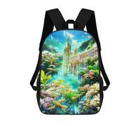 sinyumoney Fantasy Underwater Cityscape Sacs À Dos Imprimés En 3D Pour Enfants, Sacs D'école Tendance Pour Garçons, Élèves Du Primaire Et Du Collège 17inch