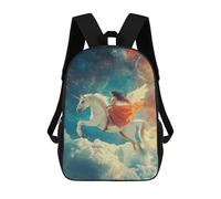 sinyumoney Fantasy Unicorn Ride in Space -1 Sacs À Dos, Sac À Dos Enfant, Sac D'école, Sac À Dos De Voyage Imprimé En 3D, Accessoire De Mode, Sac À Dos Imperméable Pour Enfants 17inch