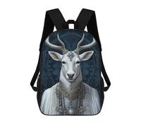 sinyumoney Fantasy White Deer Stag Sacs À Dos Scolaires Pour Enfants, Sac D'école Tendance, Sac D'école Imprimé En 3D Pour Garçons, Élèves Du Primaire Et Du Collège 17inch