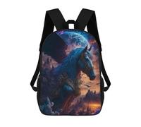 sinyumoney Fantasy Winged Horse Sky Sacs À Dos, Sac À Dos Enfant, Sac D'école, Sac À Dos De Voyage Imprimé En 3D, Accessoire De Mode, Sac À Dos Imperméable Pour Enfants 17inch