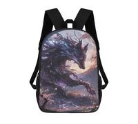 sinyumoney Fantasy Wolf Moonlit Night Sacs À Dos Pour Enfants, Sac À Dos Scolaire Imprimé En 3D Pour Enfants, Sac À Dos De Voyage, Sac À Livres Pour Enfants 17inch Sac D'école