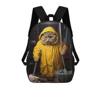 sinyumoney Fat Cat Toilet Bathroom Sacs À Dos Imprimés En 3D 17inch Sac À Dos Scolaire Pour Enfants, Sac À Dos Décontracté Pour La Journée, Sac De Voyage Décontracté Pour Les Élèves Du Collège