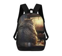 sinyumoney Fat Cat Watching Tv Sac À Dos Enfant Imprimé En 3D, Sac D'école Pour Garçons, Sac À Dos Cool Et Décontracté, Sac À Dos Amusant Pour Enfants Et Adolescents 17inch
