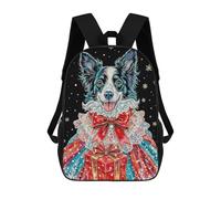 sinyumoney Festive Dog with Gift Sacs À Dos Pour Enfants, Cartables Imprimés En 3D, Sacs À Dos Pour Élèves Du Primaire Et Du Collège (garçons Et Filles) 17inch