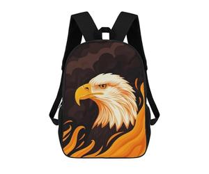 sinyumoney Fierce Eagle Vector Portrait with Fiery Backdrop Sac À Dos Enfant Tendance Et Amusant, Sac À Dos Pour Garçons Et Adolescents, Sac D'école Imprimé En 3D Pour Garçons 17inch