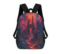 sinyumoney Fiery Abyssal Gateway Sac À Dos Scolaire Imprimé En 3D Pour Enfants, Sac À Dos De Voyage, Sac Tendance Et Décontracté Pour Écoliers 17inch
