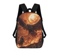sinyumoney Fiery Battle with Phoenix Sac À Dos Scolaire Pour Filles Et Garçons, Grand Sac À Dos Léger Pour Enfants Et Étudiants 17inch