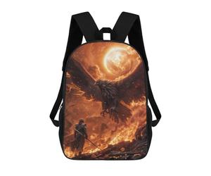 sinyumoney Fiery Battle with Phoenix Sac À Dos Scolaire Pour Filles Et Garçons, Grand Sac À Dos Léger Pour Enfants Et Étudiants 17inch