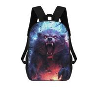 sinyumoney Fiery Beast Roar -1 Sac À Dos Imprimé En 3D, Sac D'école Décontracté Et Tendance Pour Enfants, Sac D'école Pour Garçons, Collégiens 17inch