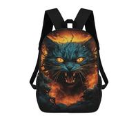 sinyumoney Fiery Cat Artwork Sac À Dos Pour Garçons Et Adolescents, Sacs À Dos Pour Filles, Sacs À Dos Pour Tout-petits, Sacs À Livres Pour L'école Primaire Et Le Collège 17inch