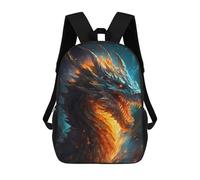 sinyumoney Fiery Dragon Artwork-4 Sac À Dos Scolaire Pour Enfants, Imprimé En 3D, Pour Garçons, Élèves Du Primaire Et Du Collège 17inch