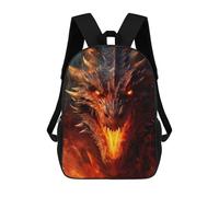 sinyumoney Fiery Dragon Artwork -6 Sac À Dos Scolaire Pour Enfants, Imprimé En 3D, Sac À Dos Tendance Pour Garçons, Élèves Du Primaire Et Du Collège 17inch