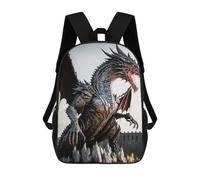 sinyumoney Fiery Dragon Majesty -2 Sacs À Dos, Sac À Dos Enfant, Sac D'école, Sac À Dos De Voyage Imprimé En 3D, Accessoire De Mode, Sac À Dos Imperméable Pour Enfants 17inch