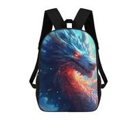 sinyumoney Fiery Dragon Portrait -2 Sac À Dos Scolaire Imprimé En 3D, Sac À Dos Décontracté Pour Enfants, Sac D'école Imprimé En 3D Pour Garçons, Primaire Et Collège 17inch