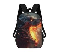 sinyumoney Fiery Dragon Portrait -9 Sac À Dos Enfant, Sac D'école, Sac À Dos Imprimé 3D Avec Motif De Dessin Animé, Grande Capacité, Pour Garçons Et Filles 17inch