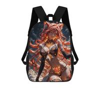sinyumoney Fiery Fox Girl Sac À Dos Imprimé En 3D, Sac D'école Décontracté Et Tendance Pour Enfants, Sac D'école Pour Garçons, Collégiens 17inch