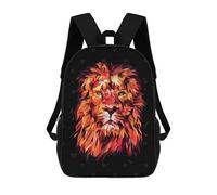 sinyumoney Fiery King Lion Sac À Dos, Cartable Imprimé En 3D, Sac À Goûter, Sac À Dos De Voyage, Sac À Dos Entre Amis, Sac À Dos Scolaire Pour Filles Et Garçons 17inch