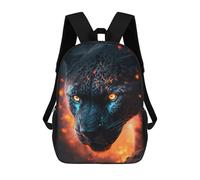 sinyumoney Fiery Leopard Portrait Sacs À Dos Scolaires Pour Garçons Et Filles, Sacs À Dos Décontractés Pour Le Sport, Sacs À Dos De Grande Capacité Pour L'école Primaire 17inch