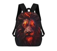 sinyumoney Fiery Lion Portrait -1 Sac À Dos Scolaire Imprimé En 3D Pour Enfants, Sac À Dos De Voyage Tendance Et Décontracté Pour Écoliers 17inch