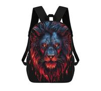 sinyumoney Fiery Lion Portrait Sac À Dos Scolaire Pour Enfants, Imprimé En 3D, Tendance Et Décontracté, Pour Garçons, Élèves Du Primaire Et Du Collège 17inch