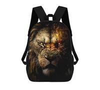 sinyumoney Fiery Lion's Gaze Sac À Dos Scolaire Pour Enfants, Imprimé En 3D, Pour Garçons, Élèves Du Primaire Et Du Collège 17inch