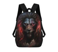 sinyumoney Fiery Lion's Roar -1 Sac À Dos Scolaire Imprimé En 3D, Sac À Dos Décontracté Pour Enfants, Sac D'école Imprimé En 3D Pour Garçons, Primaire Et Collège 17inch