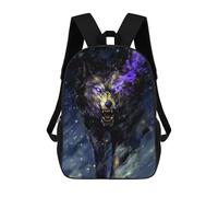 sinyumoney Fiery Wolf in Snowstorm Sac À Dos Scolaire Imprimé En 3D Pour Garçons Et Filles, Sac À Dos Pour Ordinateur Portable Pour Enfants/étudiants/adultes 17inch