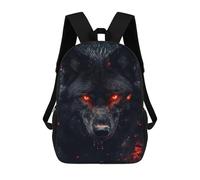 sinyumoney Fiery Wolf Sacs À Dos Imprimés En 3D Pour Enfants, Sacs D'école Tendance Pour Garçons, Élèves Du Primaire Et Du Collège 17inch