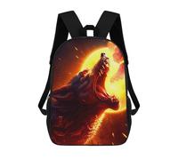 sinyumoney Fiery Wolf's Roar Sacs À Dos Pour Enfants, Sac D'école Imprimé En 3D, Cartable Pour Enfants, Sac De Voyage, Sac À Dos Garçon Fille, Sac D'école Pour Enfants 17inch