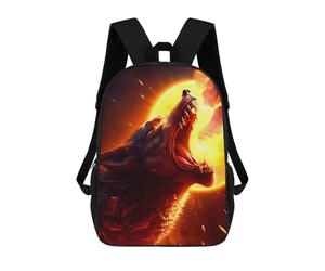 sinyumoney Fiery Wolf's Roar Sacs À Dos Pour Enfants, Sac D'école Imprimé En 3D, Cartable Pour Enfants, Sac De Voyage, Sac À Dos Garçon Fille, Sac D'école Pour Enfants 17inch