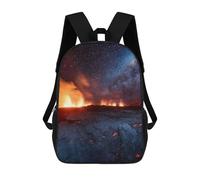 sinyumoney Fire And Sky Sacs À Dos Scolaires Pour Enfants, Sac D'école Imprimé En 3D Pour Garçons, Élèves Du Primaire Et Du Collège 17inch