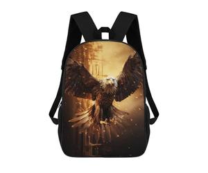 sinyumoney Fire Flames Bald Eagle USA Sacs À Dos Pour Enfants, Cartables Imprimés En 3D, Sacs À Dos Pour Élèves Du Primaire Et Du Collège, Garçons Et Filles 17inch